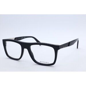 Diesel DL 5262 001 Rectangle Shinny Black Eyeglasses Clear Lenses 51mm